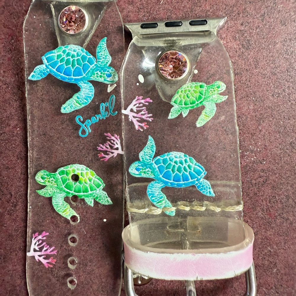 Gray and Blue Watch Covers with Ocean-Inspired Design